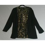 Nygard‎ Womens 2X Leopard Animal Print Blouse Top Preppy Career Office Going Out Size XXL Photo 1