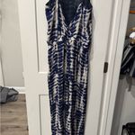 Haute Hippie  Blue and White Patterned Jumpsuit Photo 3