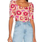 Free People NWT! Give Me More Floral Half Sleeve Crop Top - Size XS Photo 3