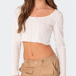 Edikted Pointelle Cropped long sleeve Photo 0