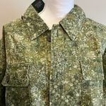 Wild Fable  Women's Green Floral Cropped Canvas Shacket - Size XXL - NWT Photo 4