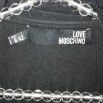 Love moschino  Size 6 Black Silk Ruffle Short Sleeve Top Photo 3