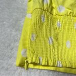 ZARA  Yellow Polka Dot Puff Sleeve Crop Top Photo 6