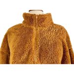 Victoria’s Secret PINK Plush Teddy Full Zip Mock Neck Oversized Sherpa Jacket M Brown Size M Photo 8