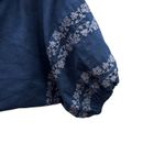 Sundance Catalog Embroidered Peasant Caspian Breeze Dress Size Medium Linen Bl Blue Photo 3