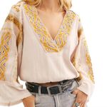 Free People Cross Country Cropped Top In Salt XS Knit Boho Photo 0