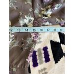 Storia Floral Gray/Purple Deep V Tie Chiffon Tie 3/4 Sleeve Midi Dress Size S Photo 9