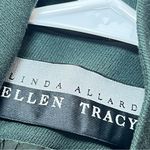 Ellen Tracy Linda Allard Funnel Neck Structured Dark Green Jacket - Size: 2 Photo 4