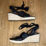 Patricia Nash  Riva Wedge Espadrille Black Lace Up Ankle Wrap Sandals Women’s 10 Photo 8