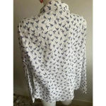 Tommy Hilfiger Women's  Blue‎ Bird Print Blouse Size XL GUC Photo 7