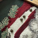 Susan Bristol 1997  Christmas Sweater Santa W/Animals Size Large 3D Beard &Bells Photo 4