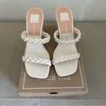 Dolce Vita Nairi Woven Ivory Block Heel White Size 9 Photo 1