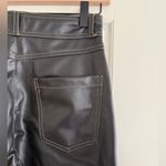 ZARA  Women’s Faux Leather Brown Stitching Pants Size XS Photo 3