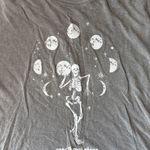 Riot Queen grey graphic skeleton halloween fall cropped tee shirt  Photo 1