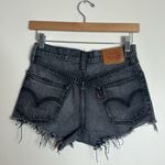 Levi's Levi’s 501 distressed black denim cut off shorts size 24 western Y2K booty Photo 5