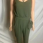 B Darlin B. Darlin Women’s Jumpsuit Green Strappy Size 3/4 Belted Romper Party Casuals Photo 0