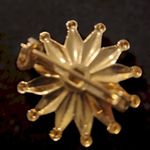 80s Vintage Pearly Pink Gold Toned Floral Leafy Brooch Pin Whimsical Feminine Photo 4