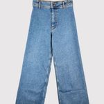 ZARA  Womens Jeans Blue Denim High Rise Wide Leg Baggy Zip Fly Medium Wash Size 2 Photo 0