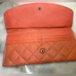 Badgley Mischka ‎ Coral Vegan Leather Quilted Slim Wallet Photo 4