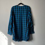 Woman Within  Top Womens 2X Cotton Modest Mature Check Print Workwear Casual Photo 5
