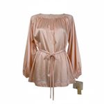 Vintage Val Mode Pink Nylon Lace Trim Long Sleeve Robe Nightgown Medium Photo 1