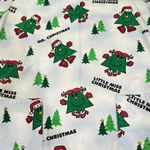 Vintage Little Miss Mr. Christmas Scrub Top Women’s Medium White Photo 2
