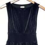 FIELD DAY Women’s Mere Dress Black Ribbed Velvet Sleeveless Skater Skirt size XS Photo 2