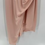Theia Bria Cape Wrap Cocktail‎ Dress Light Pink High Low Asymmetrical Zip Size 8 Photo 4