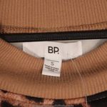 BP NWT Leopard Print Animal Mock Neck Sweatshirt Brown Sweater Photo 5