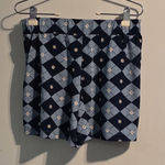 Derek Heart  Blue and White Argyle Shorts Photo 0