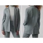 Athleta  Eastbound Blazer Womens 20 Pointe Knit Open Tencel Lyocell Stretch Green Photo 10
