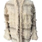 Boutique Oversized Trendy Ivory Knit Boho Jacket Photo 7