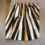 Pinup Couture Bella Vintage Gathered Swing Skirt in Black and White Mark Stripe Size M Photo 7