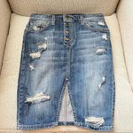 joe's jeans Blue Knee-Length Pencil Skirt with Slit Photo 0