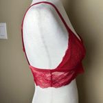 Victoria's Secret  Red Lace Bralette Bra Top Cropped Size Small Photo 4