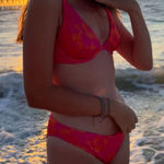 Hollister  pink and orange hibiscus bikini  Photo 0