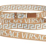 Versace Beige and White Reversible Belt Photo 0