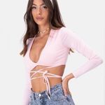 Adika baby pink long sleeve wrap top Photo 0