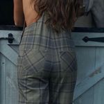 We Wore What  x Danielle Bernstein NWT REVOLVE Green Plaid Basic Overalls Small Photo 11