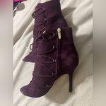 Sam Edelman  Dark Burgundy Lace-Up Boots Photo 4