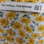 Faithfull the Brand  Floral Mini Dress Yellow As Seen On Taylor Swift Size Small Photo 2