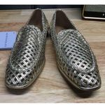 Aerosoles Tailored Nagle Loafers Women's 7 Silver Woven Leather Comfort Flats Photo 0
