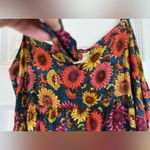 Natural Life Patti Tie Front Maxi with Sunflowers on Green Size L Photo 2