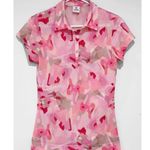 Daily Sports Camouflage Pink Short Sleeved Mesh Polo Shirt Size L Size L Photo 1