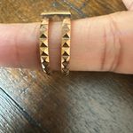 Henri Bendel Deco Split Crystal‎ ring size 7. In Rose Gold Tone Photo 3