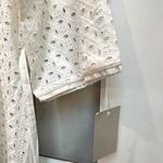 Carbon38 Eyelet Crochet White Kimono Duster Robe Cardigan Belted Size XS NWT Photo 8