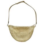 Clare V Grande Fanny Cream Leather Woven Checker Belt Bag Crossbody Handbag Photo 2
