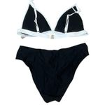 None Black and White Women's Bikini Set size Medium New Photo 4