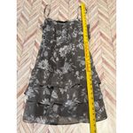 American Eagle  Outfitters Gray Floral Ruffle Tiered Mini Dress Women's Small 4 Photo 7