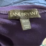 Lane Bryant Purple Long Sleeve Top with Asymmetrical Lace Hem Size 18/20 Photo 2